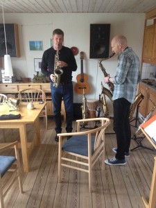 Morten og Hans spiller på P. Mauriat altsaxofonen PMXT-66RUL